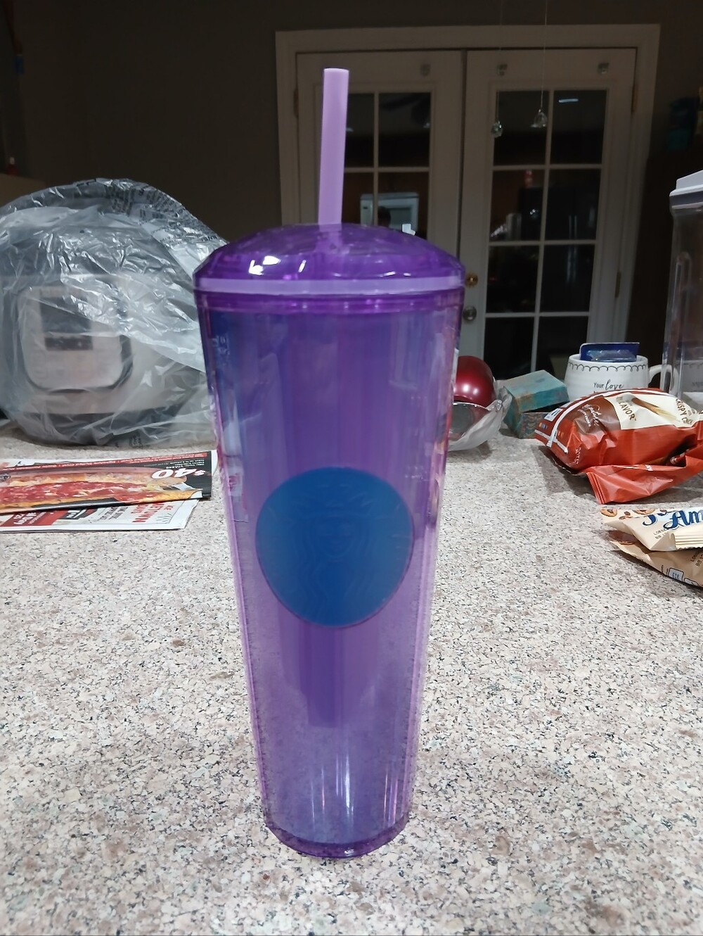 Starbucks Purple Kaleidoscope Dome Cold Cup Tumbler.